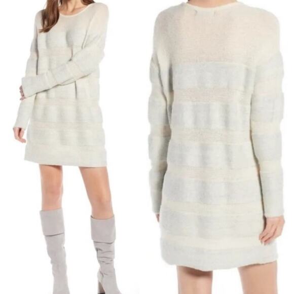 Something Navy Metallic Stripe Sweater Dress - Picture 1 of 15